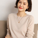 Low Round Neck Thin Loose Sweater Women's Short Versatile Knitted Sweater