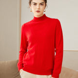 100% Pure Cashmere Textured Knitted Mock Neck Sweater