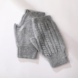Solid Color Cashmere Warm Mittens and Half-finger Gloves