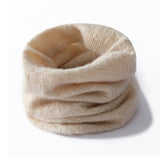 Basket Weave Neck Gaiter Winter Cashmere Knitted Neck Warmer