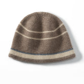 Unisex Cashmere Beanie Warm Knitted Striped Hat