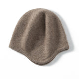 Soft Warm Slouchy Cashmere Beanie Hat Curved Brim Beanie