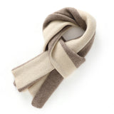 Two-Tone Ribbed Pure Cashmere Wrap Scarf for Women and Men