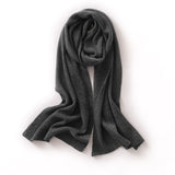 100% Cashmere Wrap Shawl Large Ribbed Knit Scarf for Women