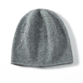 100% Pure Cashmere Lightweight Textured Beanie Cap for Women