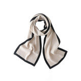 100% Cashmere Soft Warm Winter Scarves Wraps with Contrast Edge