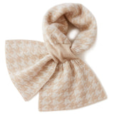 Women's 100% Pure Cashmere Short Double-sided Perforated Knitted Scarf