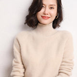 Thickened Loose Pullover High-Neck Cashmere Wool Sweater