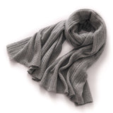100% Pure Cashmere Cable Knit Shawl Thickened Scarf