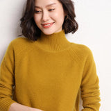 Thickened Loose Pullover High-Neck Cashmere Wool Sweater