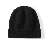 100% Cashmere Soft Stretchy Warm Chevron Knit Beanie Hat