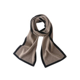 100% Cashmere Soft Warm Winter Scarves Wraps with Contrast Edge