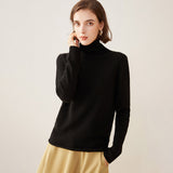 Pile Collar 100% Cashmere Classic Turtleneck Cashmere Sweater
