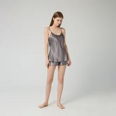 Classic Silk Cami Pajama Set Luxury Silk Sleepwear Set For Women