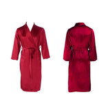 Men Long Silk Robe Luxury Silk Sleepwear