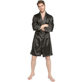 Men's Silk Kimono Robe Long Sleeve Silk Robe for Men
