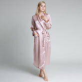 Luxury Silk Bathrobe with Belt & Pockets