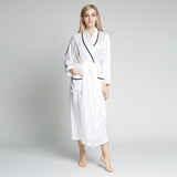 Luxury Silk Bathrobe with Belt & Pockets