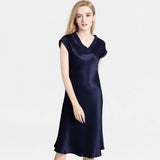 Women V Neck Silk Nighties Mulberry Silk Nightgowns