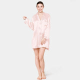 Women Silk Nightshirt Long Sleeve Ladies Silk Nightgowns