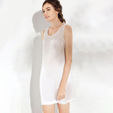 Women's 100% Silk Nightgown Wide Strap Round Neck Silk Chemise