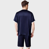 Luxury 22 Momme Mulberry Silk Short Sleeve Pajama Set for Men