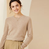 Classic Long Sleeve Pullover Cashmere Sweater Top