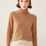 Pile Collar 100% Cashmere Classic Turtleneck Cashmere Sweater