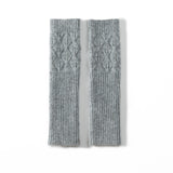 Women's 100% Cashmere Fingerless Mitten Gloves Knit Wrist Warmers