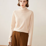 Pile Collar 100% Cashmere Classic Turtleneck Cashmere Sweater