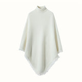Women's 100% Cashmere Shawl Wrap Turtleneck Cloak Pashmina