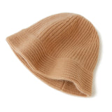 100% Pure Cashmere fisherman Warm Ribbed Beanie Hat