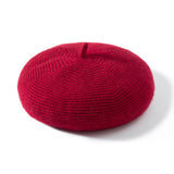 Pure Cashmere Beret Hat Cashmere Knit Cap for Women
