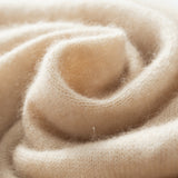 Women's Cashmere Scarf Contrast Trim Knitted Wrap Shawl