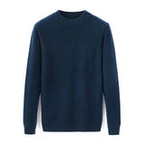 100% Pure Cashmere Men’s Crew Neck Sweater – Classic Luxury Knit Pullover