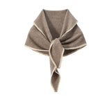 Women Contrast Edge 100% Cashmere Neck Scarf Two-Tone Shawl