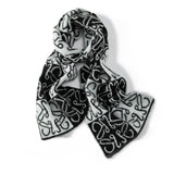 Women's Winter Warm Knit Cashmere Scarf with Heart Pattern