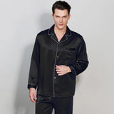 Men's Luxury Silk Sleepwear Long 100% Silk Pajamas Set
