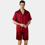 Short Silk Pajama Set for Men 100% Silk Men Silk Sleepwear
