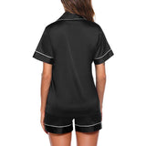 Short Silk Pajamas 100% Silk Short Two-Piece Pajamas Set