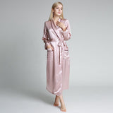 Luxury Silk Bathrobe with Belt & Pockets
