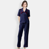 Women's Mulberry Silk Pajama Set Short Sleeve Silk Sleepwear